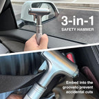 2-Pack Alloy Car Window Breaker with KM46 Tungsten Tip, 3-in-1 Glass Breaker & Seatbelt Cutter & Escape Hammer Car Emergency 