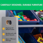 Humble Crew Supersized Toy Storage Organizer with 16 Removable Bins, Grey/Navy – Large Toy Storage for Toddlers Ideal for Kid