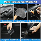 NIKCOSMK Car Cleaning Kit, Car Detailing Kit with Car Vacuum 8000PA High Suction, Car Interior Cleaning Supplies with Detaili
