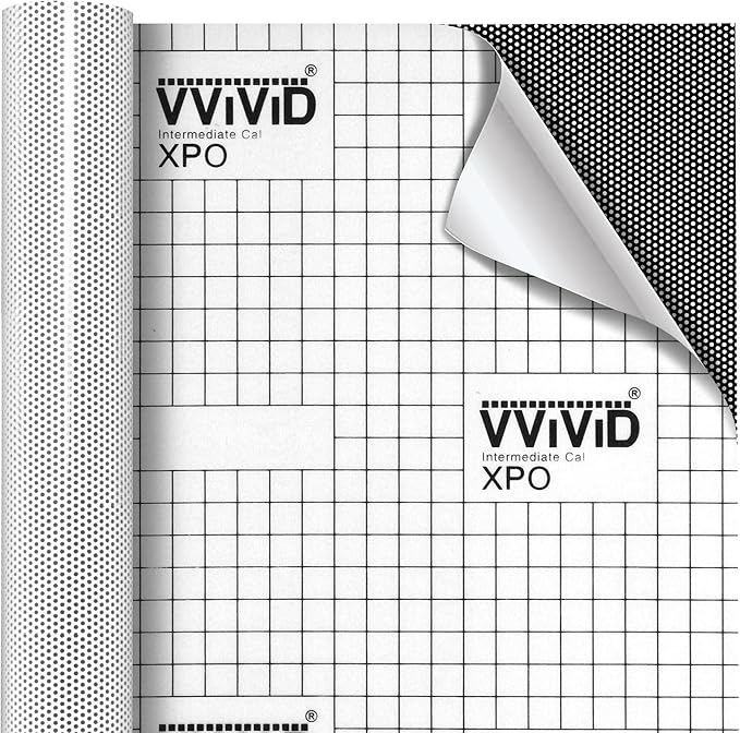 VViViD One-Way Perforated Vinyl Privacy Window Film Adhesive Glass Wrap Roll (3ft x 54 inches)