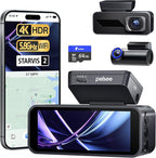 Pelsee P1 Pro 4K Dash Cam Front and Rear, STARVIS 2 Sensor, 64GB Card, Dual Dash Camera for Cars with Full-Color Night Vision