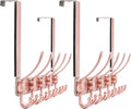 Dseap Over The Door Hook Hanger - Fits 1 3/8" to 1 3/4" Standard Doors | 5 Tri Hooks Heavy Duty Towel/Coat Rack | Door Organi