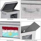 Univivi Fabric Foldable Storage Bins with Lids Collapsible Storage Boxes Bins Organization Baskets for Home, Closet, Playroom