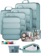 Veken 9/11 Set Compression Packing Cubes for Travel Essentials,Compressible Expandable Large Luggage Suitcase Organizer Bags 