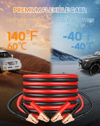 SAFEMATE 4/0 Guage 20 Ft 3000A Heavy Duty Booster Cables, Transfers Higher Voltage Than 2/0, 0, 2~12 Gauge Jumper Cables, For Heavy Duty Automotive to Jump Starting Dead or Weak Batteries