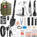 Gifts for Men Christmas Dad, Survival Kit, 150 PCS Survival Gear and Supplies Equipment with Trauma Bag, Molle Pouch Emergenc
