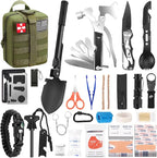 Gifts for Men Christmas Dad, Survival Kit, 150 PCS Survival Gear and Supplies Equipment with Trauma Bag, Molle Pouch Emergenc