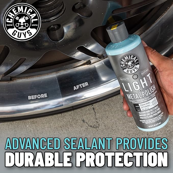 Chemical Guys SPI_404_16 Light Metal Polish (Works on Chrome, Stainless Steel, Aluminum & More), 16 fl oz