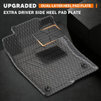 KUST Floor Mats for 2022-2026 Honda Civic Sedan Hatchback Si Accessories (Without USB Port, Not for Hybrid), All Weather Car Mats 2 Rows Floor Liners, TPE Rubber, Raised Edge, Extra Heel Pad Plate