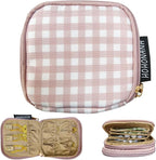 Travel Jewelry Case Small Jewelry Organizer Purse Jewelry Bag Women Jewelry Purse Double Layers for Bracelet Rings Earring Ne