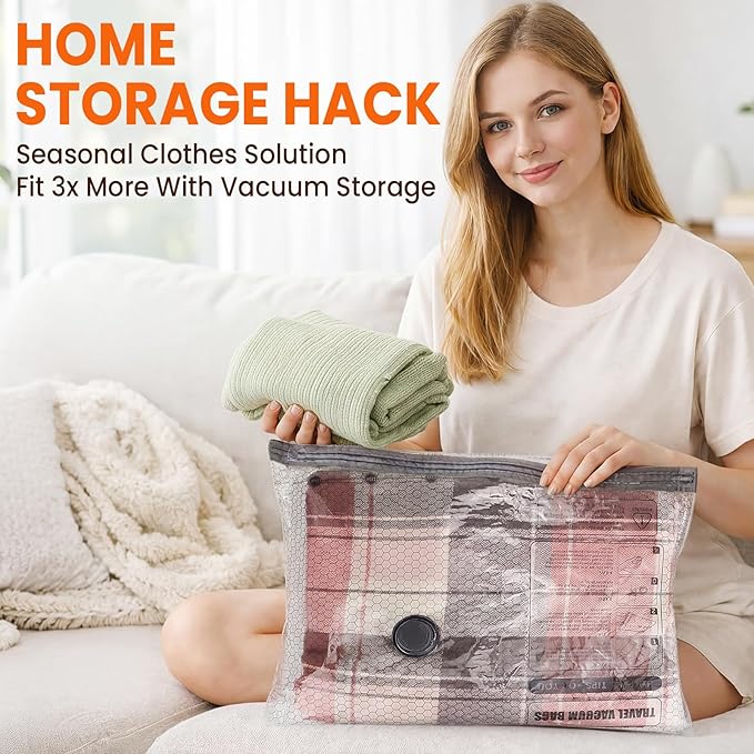 Vacuum Storage Bags for Travel, 15 Pack Vacuum Seal Bags for Clothing With Cordless Electric Pump, Space Saver Bags for Lugga