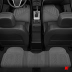 Motor Trend FlexTough Performance All Weather Rubber Car Floor Mats with Cargo Liner – Full Set Front & Rear Odorless Floor Mats for Cars Truck SUV, BPA-Free Automotive Floor Mats (Gray)