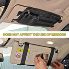 1 Pack Multi-Functional Car Sun Visor Organizer With Micro ID Carrier Pocket, Molle Tactical Visor Organizer Bag,Truck Visor Organizer Auto Accessories Sunglass Holder