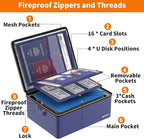 ENGPOW Fireproof Document Box, Hard Fireproof Box with Fireproof Zipper＆Lock, 6400°F Heat Insulated Fireproof Water Resistant
