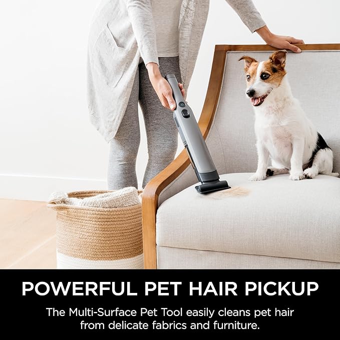 Shark WV201 WANDVAC Handheld Vacuum, Lightweight at 1.4 Pounds with Powerful Suction, Charging Dock, Single Touch Empty and D