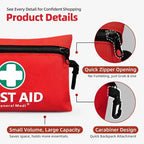 General Medi Mini First Aid Kit, 110 Piece Small First Aid Kit - Includes Emergency Foil Blanket, Scissors for Travel, Home, 