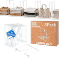 shelf dividers, create 40% more closet space, Set of 8, 12 inch wire shelf dividers, closet organizers and storage,supremely 