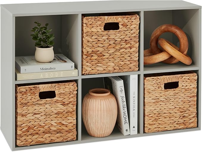 Best Choice Products Kids Bookcase 6-Cube Storage Organizer, 11in Shelf Opening, Bookshelf, Toy Storage, Customizable w/ 3 Re