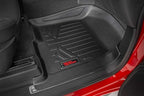 Rough Country All Weather Floor Mats Set for Ford F-250/F-350 SuperDuty (2017-2025) CrewCab with Bench Seat - Non-Slip Waterproof Flexible Floor Mat, Front & Rear Set