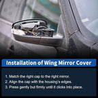 Motoforti Right Side Wing Mirror Cover for Toyota RAV4 2019-2025, Car Rear View Mirror Cover Cap No.87915-42160, Car Exterior Door Side Rearview Mirror Cap Mirror Housing, Glossy Black