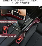 Car Seat Gap Filler Organizer- Upgrade Car Side Seat Gap Filler with Cup Holder and Phone Holder- Car Seat Gap Organizer for Prevent Falling-Seat Gap Storage 2 Pack (2, red)