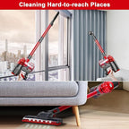 elezon A200 Cordless Vacuum Cleaner, Stick Vacuum with Powerful Suction, 38 Mins Runtime, Rechargeable Battery, HEPA Filter, 