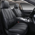 Coverado Seat Covers Full Set, Black Seat Covers for Cars 5 Seats, Car Seat Protector, Waterproof Nappa Leather Car Seat Cush