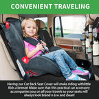 4 Pack Non-slip Car Seat Protector and Backseat Organizer Kick Mat with Tablet Holder, Large Waterproof Car Seat Protector with Storage Pockets for Leather and Fabric