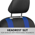 BDK carXS Seat Covers for Cars, Blue Two-Tone with Matching Back Seat Cover, Made to Fit Most Auto Truck Van SUV, Interior Ca