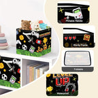 Clastyle Video Game Kid Storage Cube Organizer Set Black Gamepad Closet Clothes Cube Storage Bin Nursery Toddler Toy Box Ches