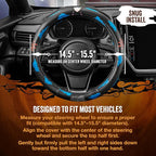 Naruto Shippuden Car Steering Wheel Cover, 15 Inch Anime Steering Wheel Cover, Cushioned Soft Comfortable Cover Anime Car Accessories for Men Women, Kumogakure