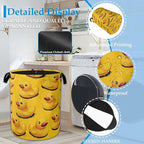 Cute Yellow Ducks Laundry Basket Collapsible Laundry Hamper Oxford Storage Bin for Clothes Storage, Toy Organizer, Books and 