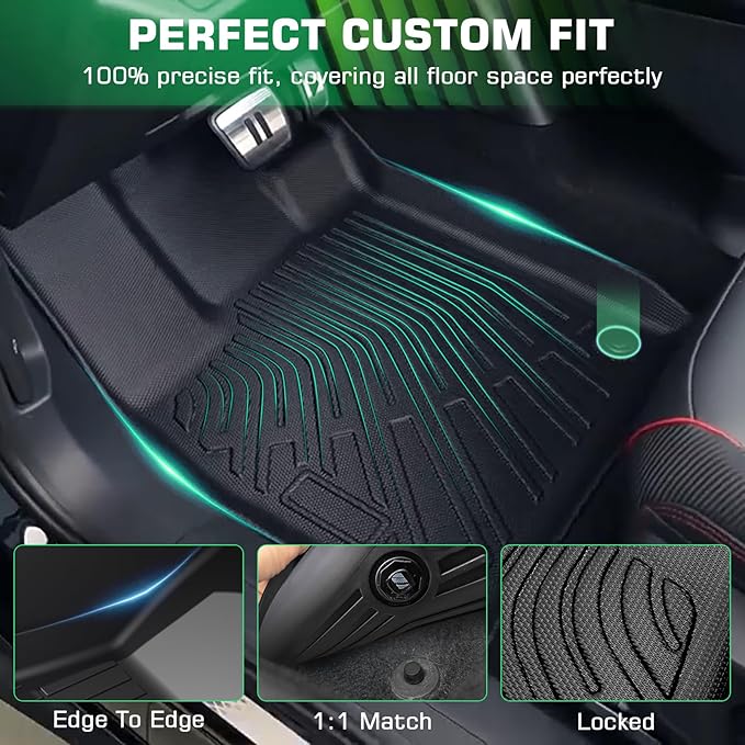 Floor Mats for 2013-2020 Toyota Sienna(NOT Limited & Premium), 3 Row Liner Set Custom Fit All Weather Mats for Sienna, Waterproof Anti-Slip Floor Mats for Toyota 7 Passenger Front & 2nd 3rd Row Mat