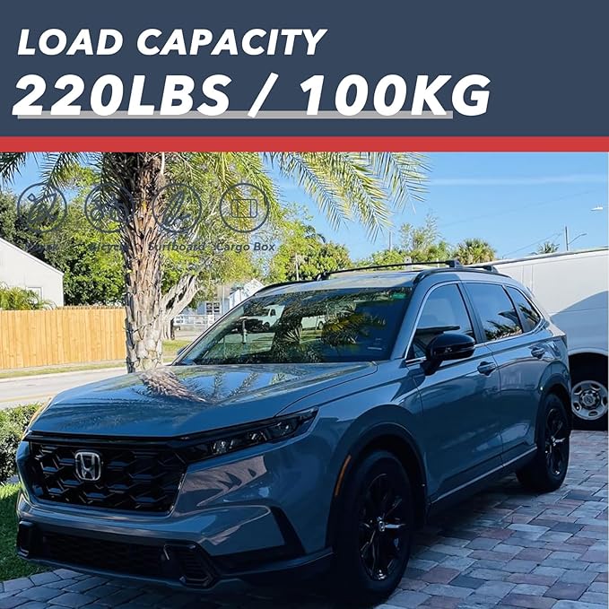 Roof Rack Cross Bars for 2023 2024 2025 2026 Honda CR-V CRV & CR-V Hybrid with Side Rails, Aluminum Crossbar Luggage Rack for Rooftop Cargo Carrier Bag Kayak Canoe Bike Snowboard Skiboard