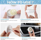 Car Fragrance Holder Compatible with Bath & Body Works Refills (Not Included), Air Freshener Vent Clip or Visor Clip, Refilla