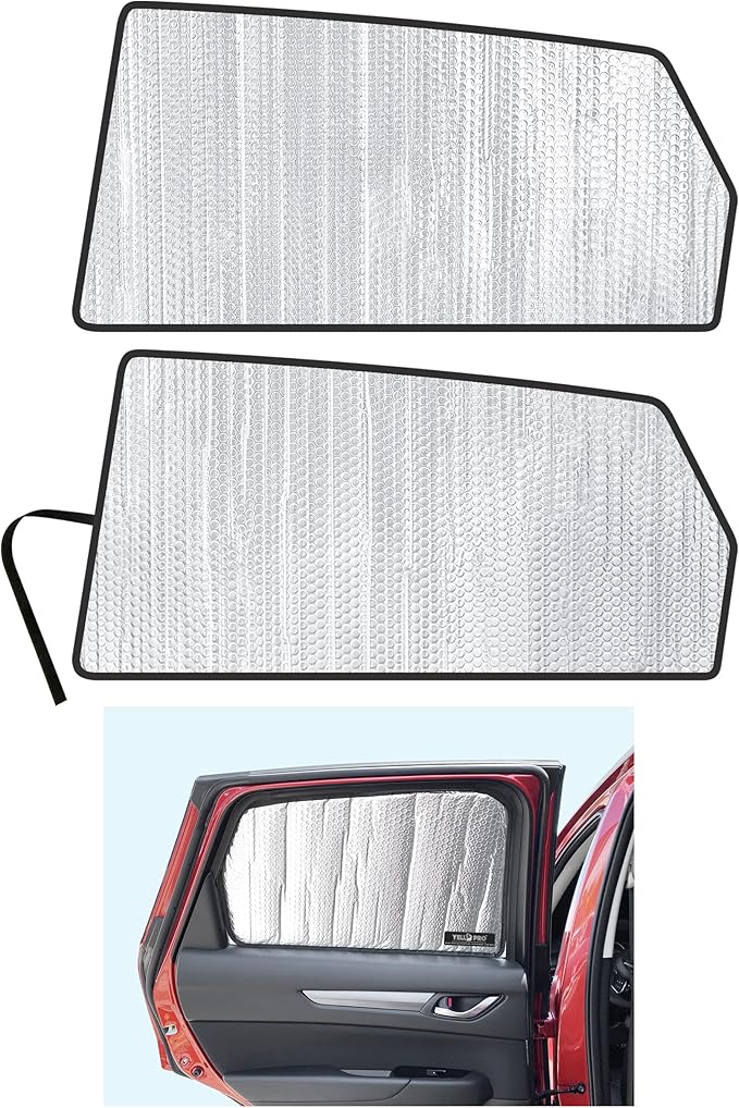 Side Window Rear Seat 2nd Row Sunshade Custom Fit for 2017 2018 2019 2020 2021 2022 2023 2024 2025 Mazda CX-5 SUV, UV Reflector Protection (Set of 2)