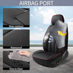 Car Seat Covers Full Set,Waterproof and Breathable Luxury Leather Seat Covers,Non-Slip Driver Seat Cushion,Automotive Seat Pr