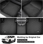 Powerty Floor Mats for 2021-2023 2024 2025 2026 Nissan Rogue Accessories All Weather Floor Liner 3D TPE 1st & 2nd Row Floor Mat Heavy-Duty Floor Liners (NOT for Rogue Sport)