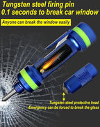 Window Breaker Seatbelt Cutter, Glass Breaker, Spring Loaded Window Breaker with Light Glow Ring, Emergency Car Escape Tool f