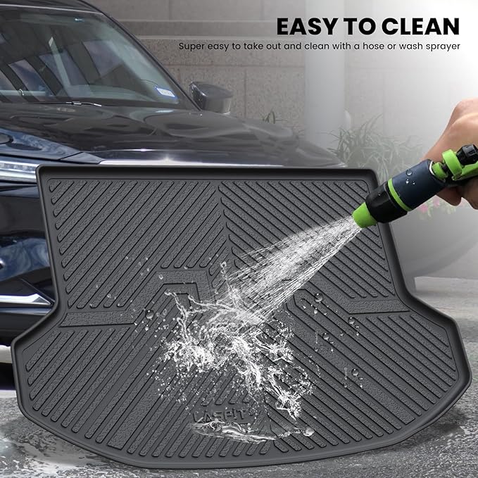 LASFIT Cargo Mat for Kia Seltos 2026 2025 2024 (Not Fit SX), All Weather TPE Custom Fit Car Trunk Mats Cargo Liners Acessoires for Kia Seltos 2024-2026, Black