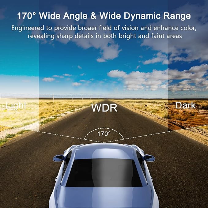 Dash Cam Front with 32G SD Card, BOOGIIO 1080P FHD Car Driving Recorder 3'' IPS Screen 170°Wide Angle Dashboard Camera Alumin