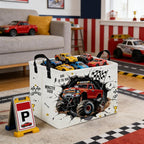 Rectangular Monster Truck Basket,Racing Car Storage Baskets,Cute Basket for kids with Handles,Kid Room Decor Gift,Car Room De