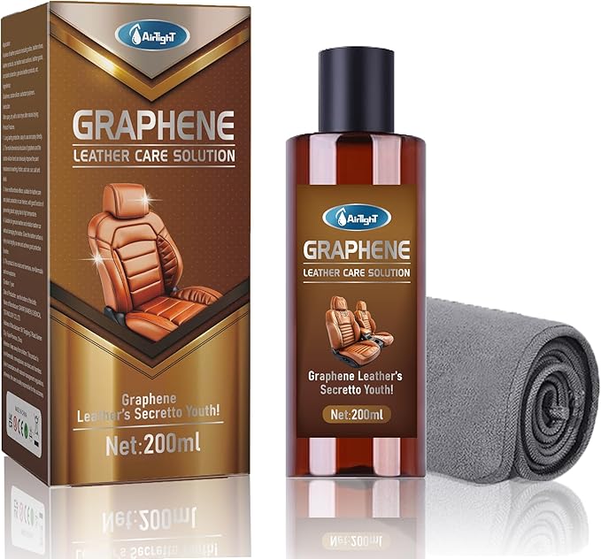 AirTighT Graphene Leather Conditioner and Leather Care,Non-Toxic Will Not Darken Leather,Safe of Leather Apparel, Furniture,S