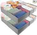 Drawer Organizer Clothes, 16 Pack Dresser Organizer Bins, Foldable Closet Organizers and Storage Fabric Dresser Bins, Shallow