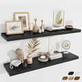 Fun Memories 12 Deep Floating Shelves for Wall, 48W x 12D Extra Large Floating Shelves Set of 2, Hanging Wood Wall Shelves fo
