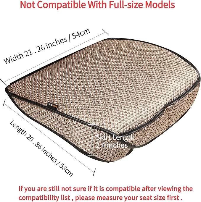 Auto Newer Breathable Universal Four Seasons Car Seat Covers, Luxury Car Seat Cushion，Protectors for Front Seat Bottoms,Compa