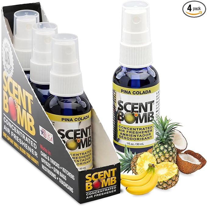 Scent Bomb Air Freshener Spray, Long-Lasting Odor Eliminator - Effective Deodorizer for Home & Car, Fresh Room Spray for Kitc