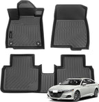 Auxko All Weather Floor Mats Fits for Honda Accord 2018-2022 TPE Rubber Liners Accessoires for Accord 2018-2022 All Season Guard Odorless Anti-Slip Mats for 1st & 2nd Row