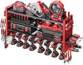 Heavy Duty Power Tool Organizer Wall Mount,Garage Organization with 10 Drill Holder, 4 Layers Tool Organizers and Storage for