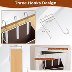 5 Tier Over The Door Organizer - Large Capacity Behind Door Hanging Shelves with 10 Mesh Pockets and Clear Windows, Closet Or
